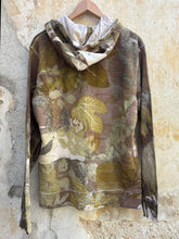 Carica l'immagine nel visualizzatore di Gallery, Felpa con Cappuccio e zip - Ecoprint- Cotone biologico