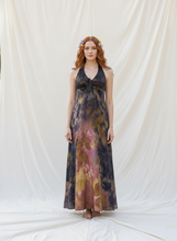 Load image into Gallery viewer, Long silk dress Wild Transparency - Ecoprint and plant dye