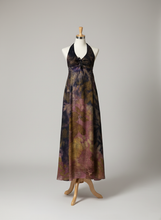 Load image into Gallery viewer, Long silk dress Wild Transparency - Ecoprint and plant dye
