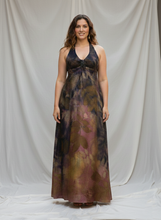 Load image into Gallery viewer, Long silk dress Wild Transparency - Ecoprint and plant dye