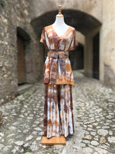 Load image into Gallery viewer, Obi Belt  Woman -Italian Linen - Moka/Caramel