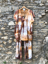 Carica l'immagine nel visualizzatore di Gallery, Kaftano Alma e Pantacampane - Bambù Tinto a Mano Shibori