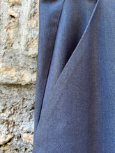 Carica l'immagine nel visualizzatore di Gallery, Pantapalazzo Twill Blu - Pantaloni Palazzo Donna Artigianali Made in Italy