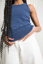 Load image into Gallery viewer, Nada women's lace knit tank top in regenerated cotton jeans