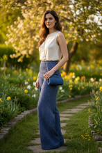 Carica l'immagine nel visualizzatore di Gallery, Bauletto Tracolla Pantapalazzo Indigo