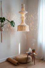 Load image into Gallery viewer, Boho Crochet Decorative Lamp - Handmade from Recycled Cotton