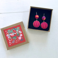 Load image into Gallery viewer, Bijoux Vintage  - Silver Textiles Earrings
