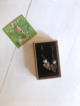 Load image into Gallery viewer, Josephine bijoux earrings - Antique Bronze and Amazonite