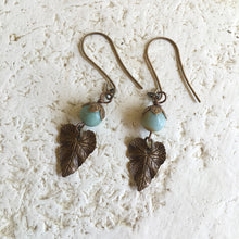 Load image into Gallery viewer, Josephine bijoux earrings - Antique Bronze and Amazonite