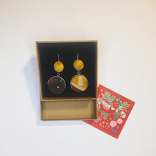 Load image into Gallery viewer, Bijoux Vintage  - Silver Textiles Earrings
