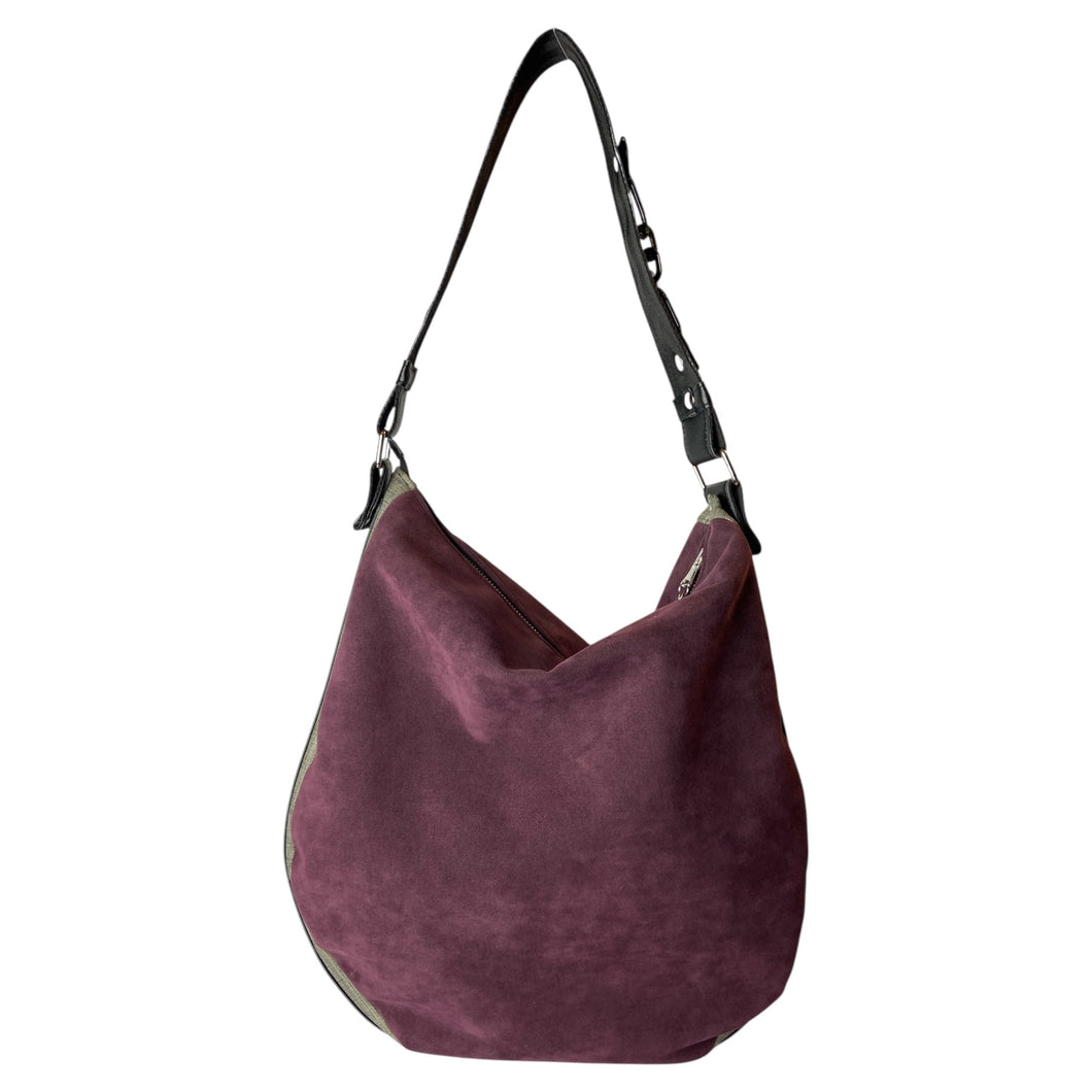 Hobo Trapezium Plum - Women's Shoulder Bag