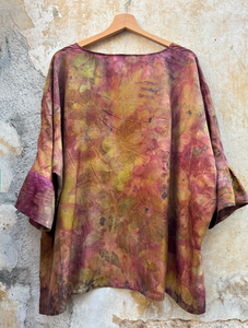 Blusa Bea -  seta deadstock Ecoprint