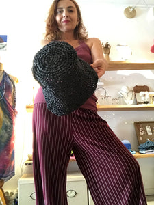 Brigitte Summer Folding Bucket hat  - Natural Raffia