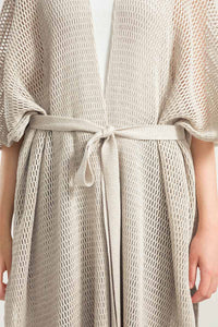 Kimono de algodón regenerado con tejido calado Brisa