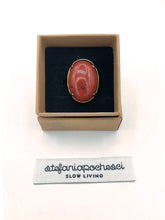 Cargar imagen en el visor de la galería, Anillo ajustable Florence con piedras Piedras preciosas - Bronce
