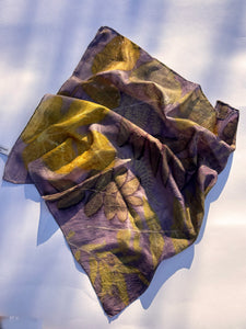 Eco-printed Scarf 55x55 Botanical Edition