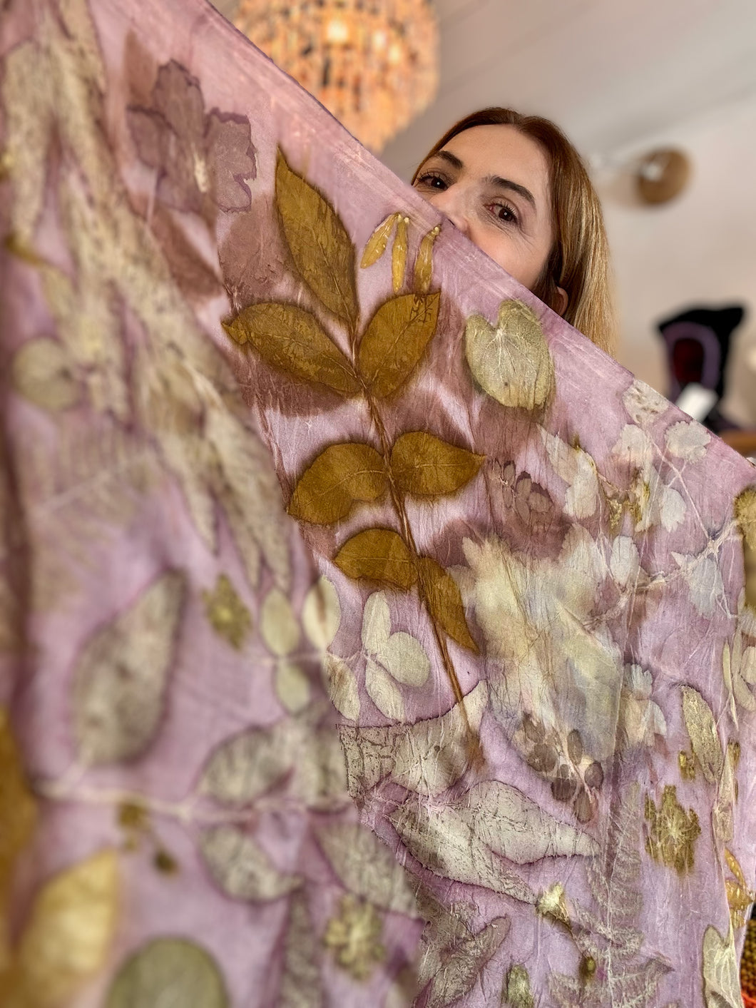 Ecoprint Scarf 90x90 Botanical Edition