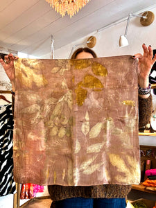 Eco-printed Scarf 55x55 Botanical Edition
