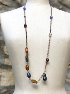 "Pixie" Long Necklace series - Bohemian Crystals and Glasses