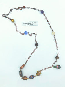"Pixie" Long Necklace series - Bohemian Crystals and Glasses