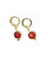 Load image into Gallery viewer, Minimal Earrings Round Faceted Stones
