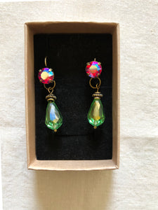 Earrings Nimue collection - Swarowski Crystals - Brass