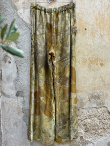 Pantapalazzo - Deadstock silk with botanical print