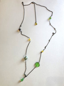 "Flora" Long Necklace collection - Crystals 