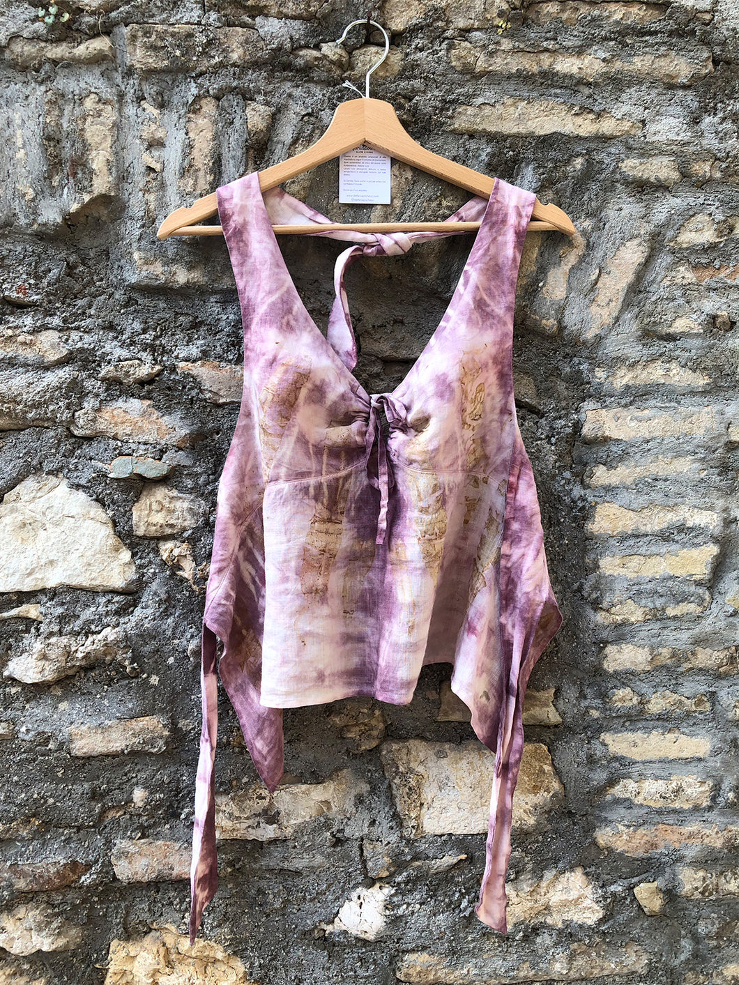Top Splendore - Hand-dyed Linen  - Ecoprint and vegetable dye