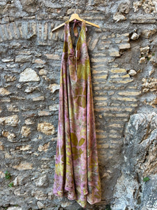 Abito lungo Splendore - Ecoprint e tintura vegetale