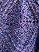 Load image into Gallery viewer, Top Crochet with Fringe Purple - Recycled Silk
