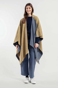 Fleece regenerated cotton cape