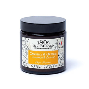 Le Chatelard Cinnamon and Orange Scented Candle in soy wax