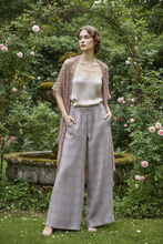 Carica l'immagine nel visualizzatore di Gallery, Pantapalazzo Lino Quadri con Scialle Frida Rosa Malva
