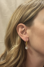 Load image into Gallery viewer, Astra Earrings - Minimal Earrings in Natural Stone - Rose Quartz
