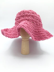 Cappello da Sole Amélie Falda Larga pieghevole - Crochet e Juta Naturale