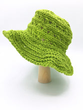 Carica l&#39;immagine nel visualizzatore di Gallery, Cappello da Sole Amélie Falda Larga pieghevole - Crochet e Juta Naturale
