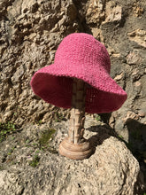 Load image into Gallery viewer, Folding Cloche Brigitte Large Brim Sun Hat - Jute
