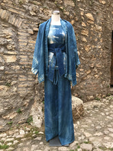 Carica l&#39;immagine nel visualizzatore di Gallery, Kimono Lino italiano  - Tintura vegetale Indaco
