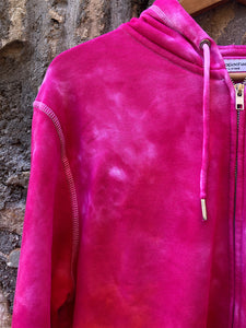 Felpa con Cappuccio e zip - Tinta a mano - Unisex