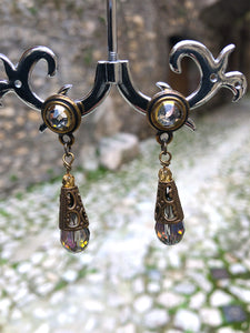 Earrings "Ginevra" collection - Bohemian Crystals and Glass - Golden