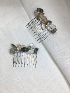 Cosmic Energy Silver Jewel Mini Combs - Headpiece