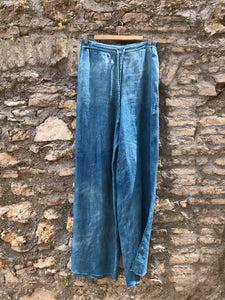 Pantaskirt - Pantalones Palazzo Extra - Lino italiano Índigo