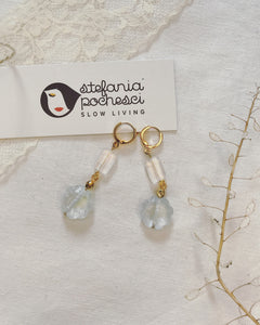 Long Earrings "Pixie" collection - Bohemian Crystals and Glass - Golden