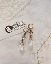 Load image into Gallery viewer, Long Earrings &quot;Pixie&quot; collection - Bohemian Crystals and Glass - Antique bronze
