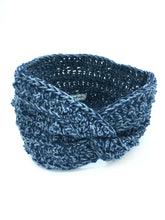 Cargar imagen en el visor de la galería, Thérèse - Banda Turbante hecho a crochet boho - Jeans regenerado
