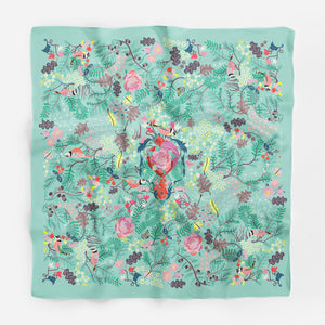 Foulard quadrato Il Giardino Segreto - 100x100 cm