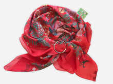 Carica l&#39;immagine nel visualizzatore di Gallery, Foulard quadrato Il Giardino Segreto - 100x100 cm
